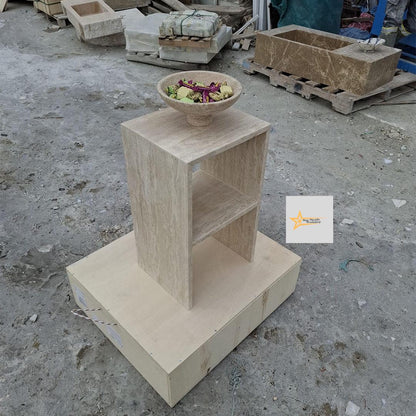 Travertine Coffee Table, Console, Coffee Table, Marble Table, Table, Home Design Marble Pedestal, Coffee Corner, Base