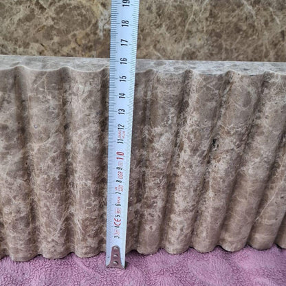 Emperador Marble Sink Wall Mounted Sink Farmhouse Sink Powder Room Sink  Hand Carved Marble Sink Concealed Drain Sink Sink vanity