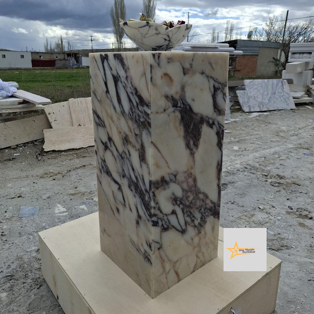 Calacatta Coffee Table, Console, Coffee Table, Marble Table, Table, Home Design Marble Pedestal, Coffee Corner, Base