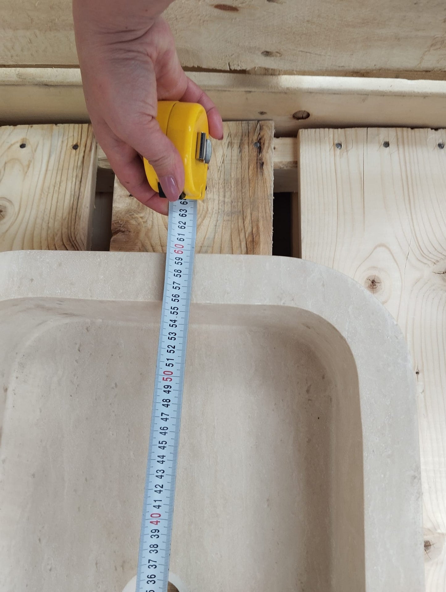 Ready to Ship Travertine  Sink Farmhouse Sink Powder Room Sink Calacatta Sink Hand Carved Marble Sink Bathroom Sink natural stone sink