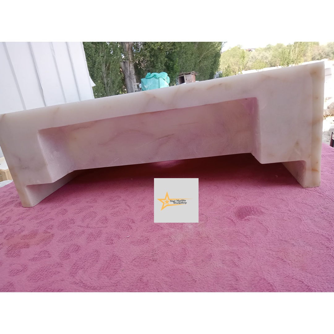 Ready To Ship Calacatta Gold Rectangular Sink Wall Mounted Sink Powder Room Sink Calacatta Sink  Hand Carved Marble Sink Marble Washbasin