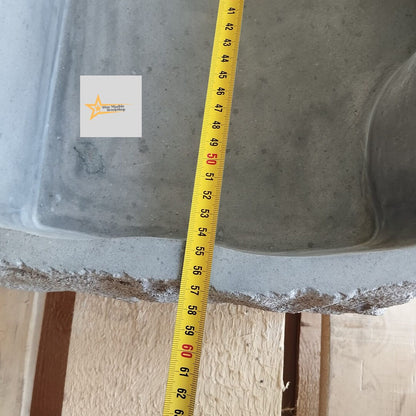 Basalt Black Stone Sink - With Faucet Hole - 100% Natural Stone - Handmade - Stone Sink - Bathroom Design - Wall Mounted Sink