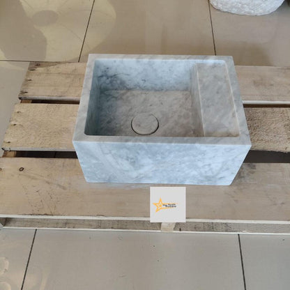 Gray Marble Wall-Mounted Sink