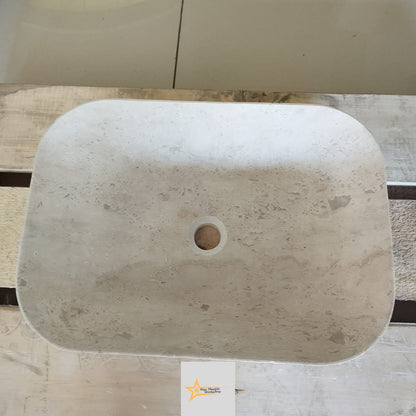 Travertine  Sink  Farmhouse Sink Powder Room Sink  Hand Carved Marble Sink Bathroom Sink natural stone sink
