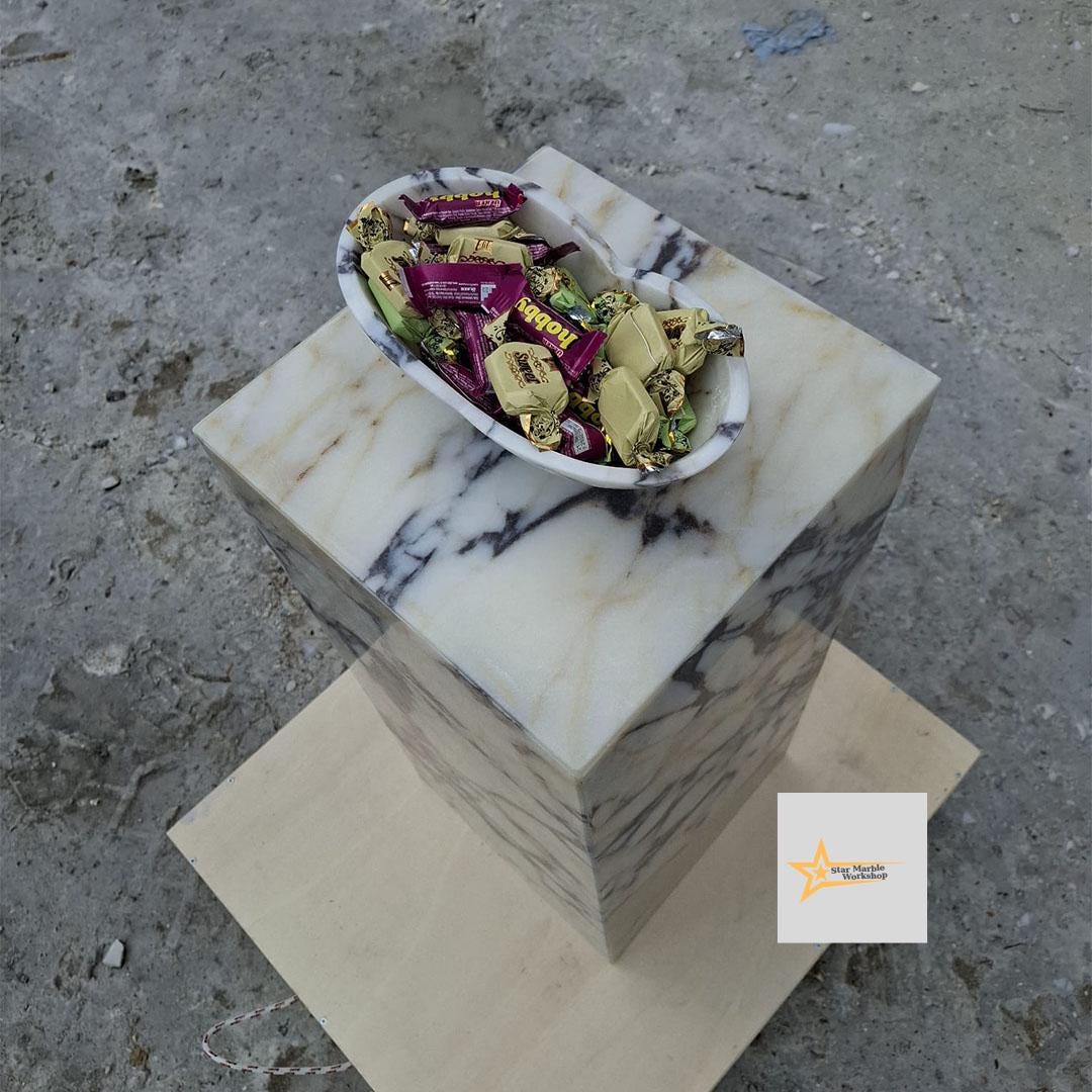 Calacatta Coffee Table, Console, Coffee Table, Marble Table, Table, Home Design Marble Pedestal, Coffee Corner, Base