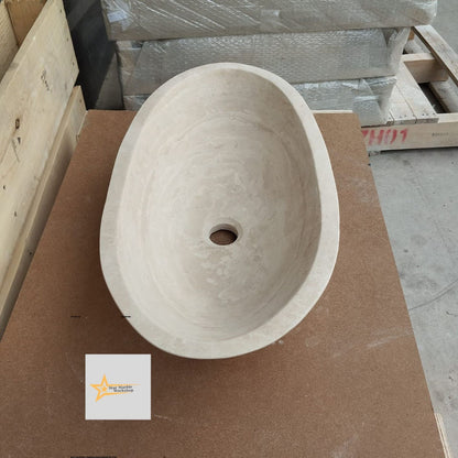 Travertine Farmhouse Sink Ready to Ship Hand Carved Marble Bathroom Powder Room Natural Stone Sink Sink Vanity Vintage Marble Sink