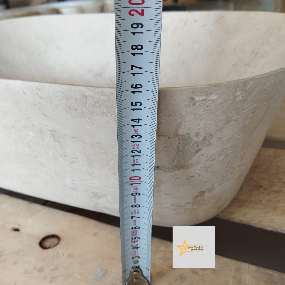 Travertine  Sink  Farmhouse Sink Powder Room Sink  Hand Carved Marble Sink Bathroom Sink natural stone sink
