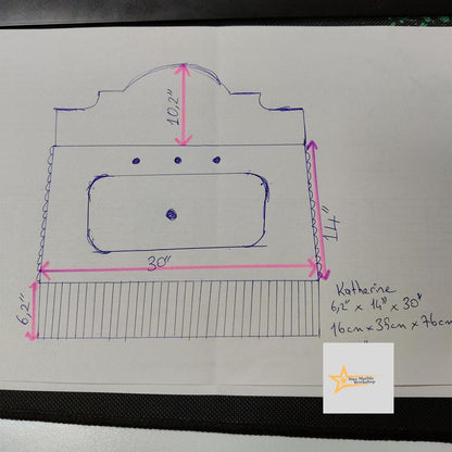 Handmade Calacatta Viola Marble Sink Wall-Mounted & Countertop with Backsplash, Modern Bathroom Design Natural Stone Sink sink for bathroom