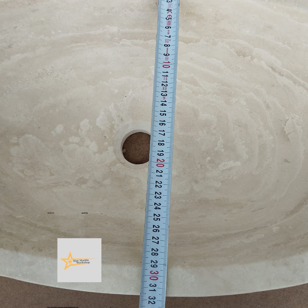 Travertine Farmhouse Sink Ready to Ship Hand Carved Marble Bathroom Powder Room Natural Stone Sink Sink Vanity Vintage Marble Sink