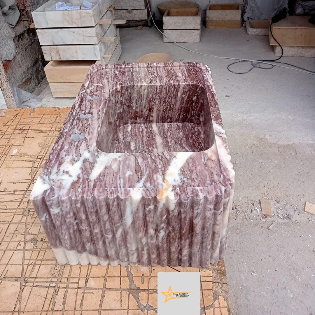 Purple Marble Sink Wall Mounted Sink Farmhouse Sink Toilet Room Sink Hand Carved Marble Sink Counter Top Sink Sink vanity