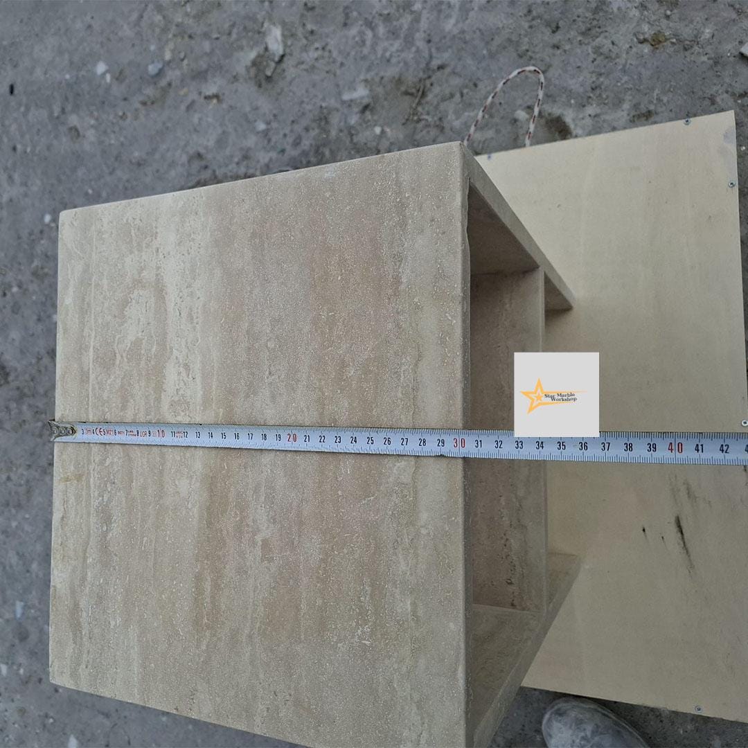 Travertine Coffee Table, Console, Coffee Table, Marble Table, Table, Home Design Marble Pedestal, Coffee Corner, Base