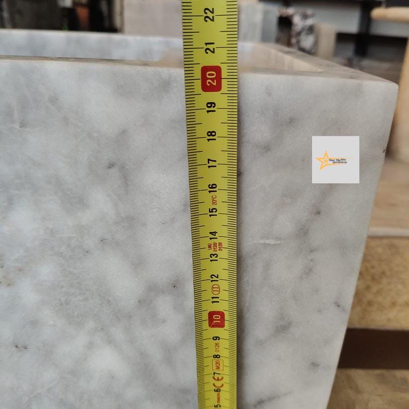 Ready To Ship Grey Marble Sink Wall Mounted Sink Farmhouse Sink Powder Room Sink Calacatta Sink  Hand Carved Marble Sink