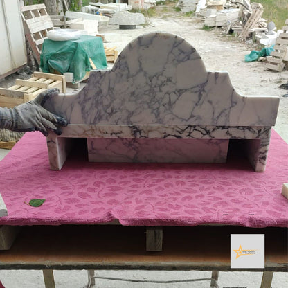 Calacatta Viola Marble Sink Wall Mounted Sink Farmhouse Sink Powder Room Sink Calacatta Sink  Hand Carved Marble Sink Sink vanity