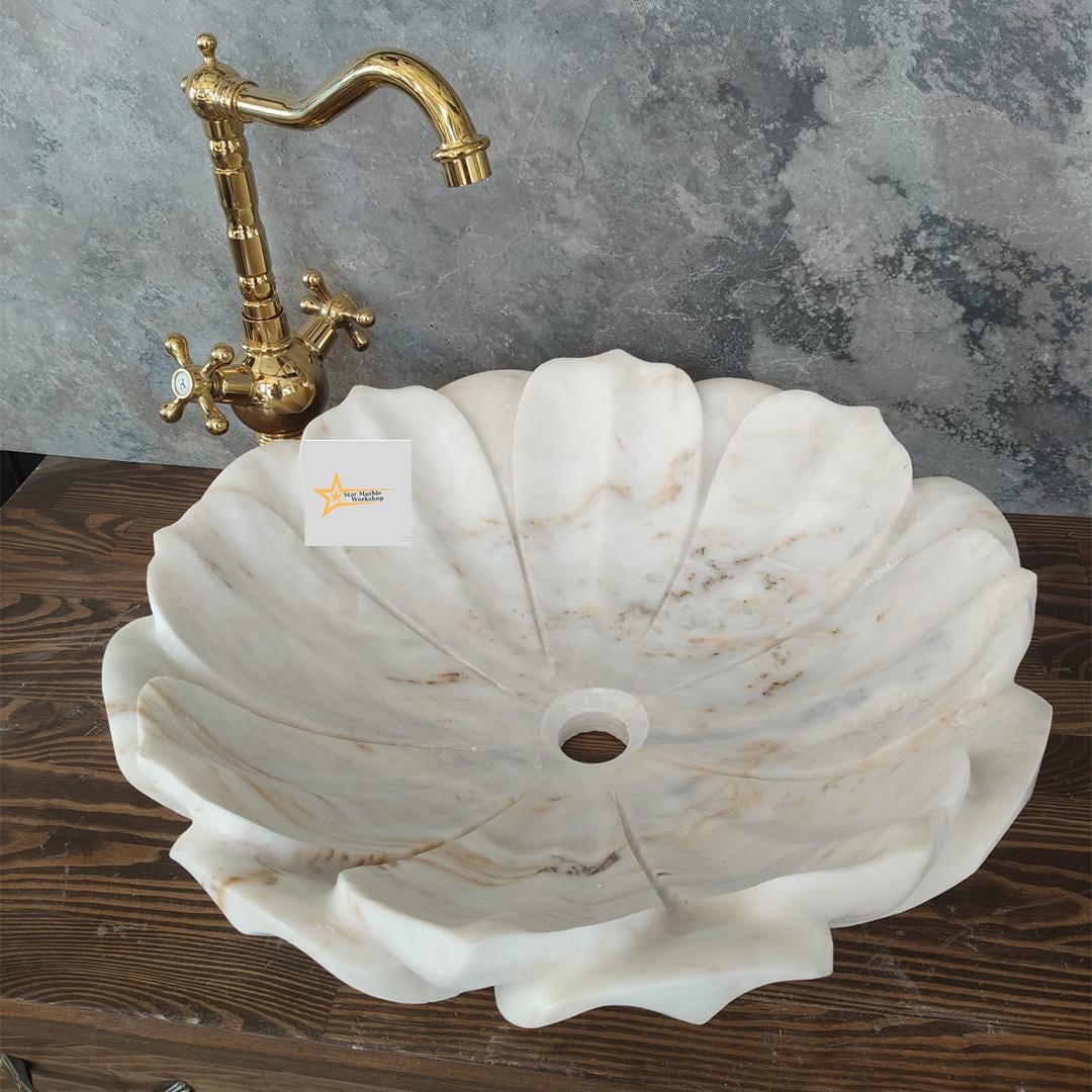 Ready to Ship Sink Counter Top Sink Marble Sink Sink Basin Stone Sink Handmade Sink Powder Room Sink Vessel Sink Bathroom Sink  Stone Sink