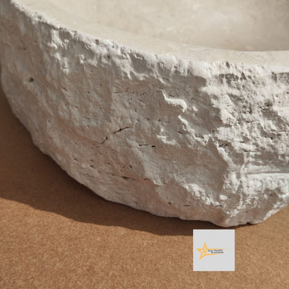 Travertine  Sink Shapeless Sink Farmhouse Sink Powder Room Sink  Hand Carved Marble Sink Bathroom Sink natural stone sink Sink vanity