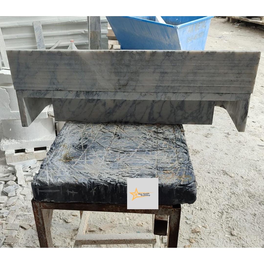 Calacatta Viola Marble Sink Wall Mounted Sink Farmhouse Sink Powder Room Sink Calacatta Sink  Hand Carved Marble Sink