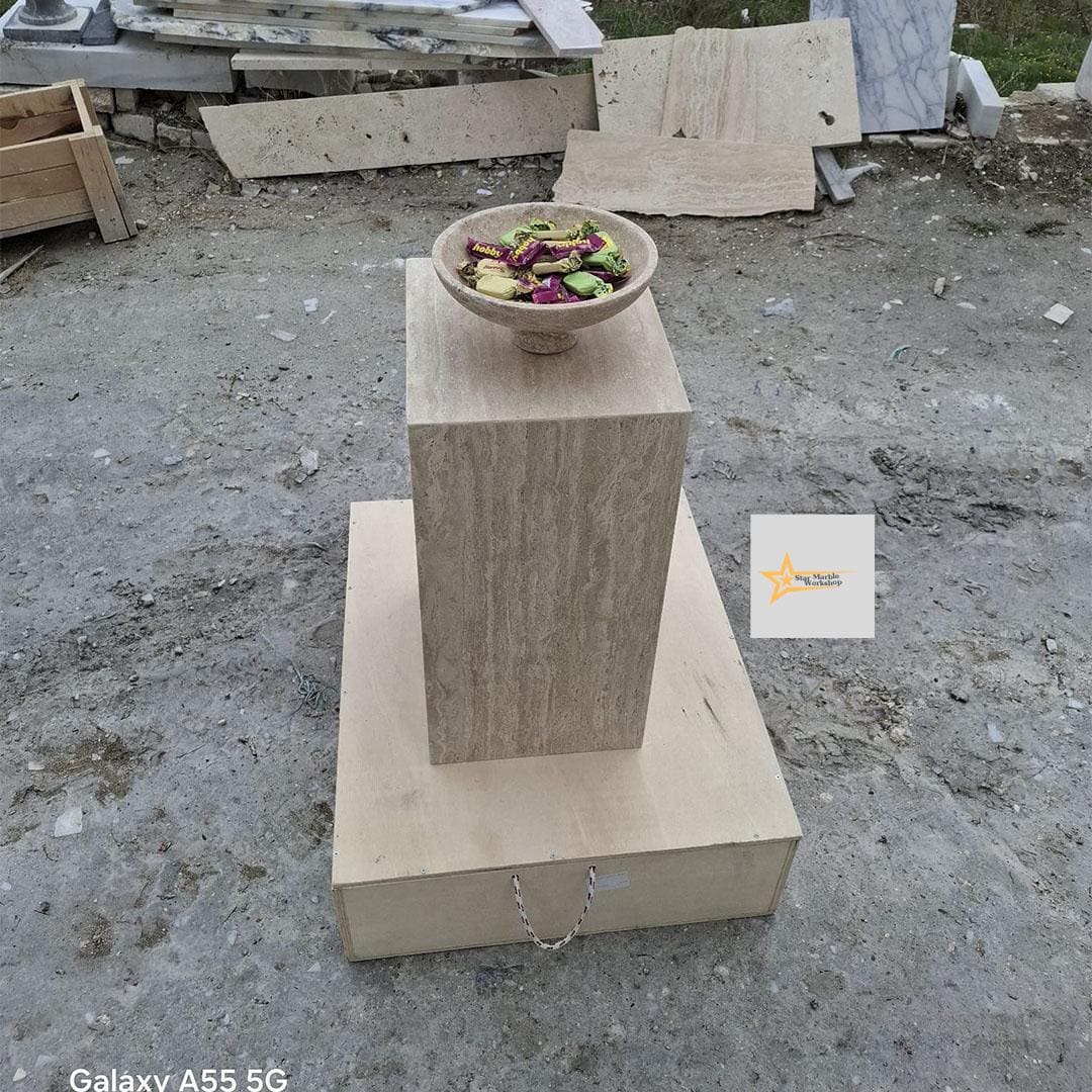 Travertine Coffee Table, Console, Coffee Table, Marble Table, Table, Home Design Marble Pedestal, Coffee Corner, Base
