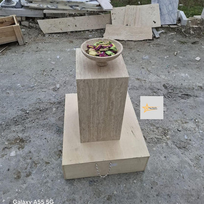 Travertine Coffee Table, Console, Coffee Table, Marble Table, Table, Home Design Marble Pedestal, Coffee Corner, Base