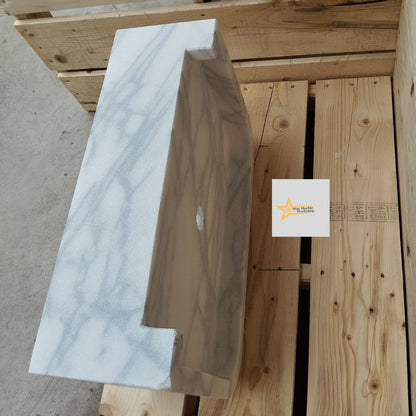 Ready To Ship Calacatta Viola Marble Sink Wall Mounted Sink Farmhouse Sink Powder Room Sink Calacatta Sink  Hand Carved Marble Sink