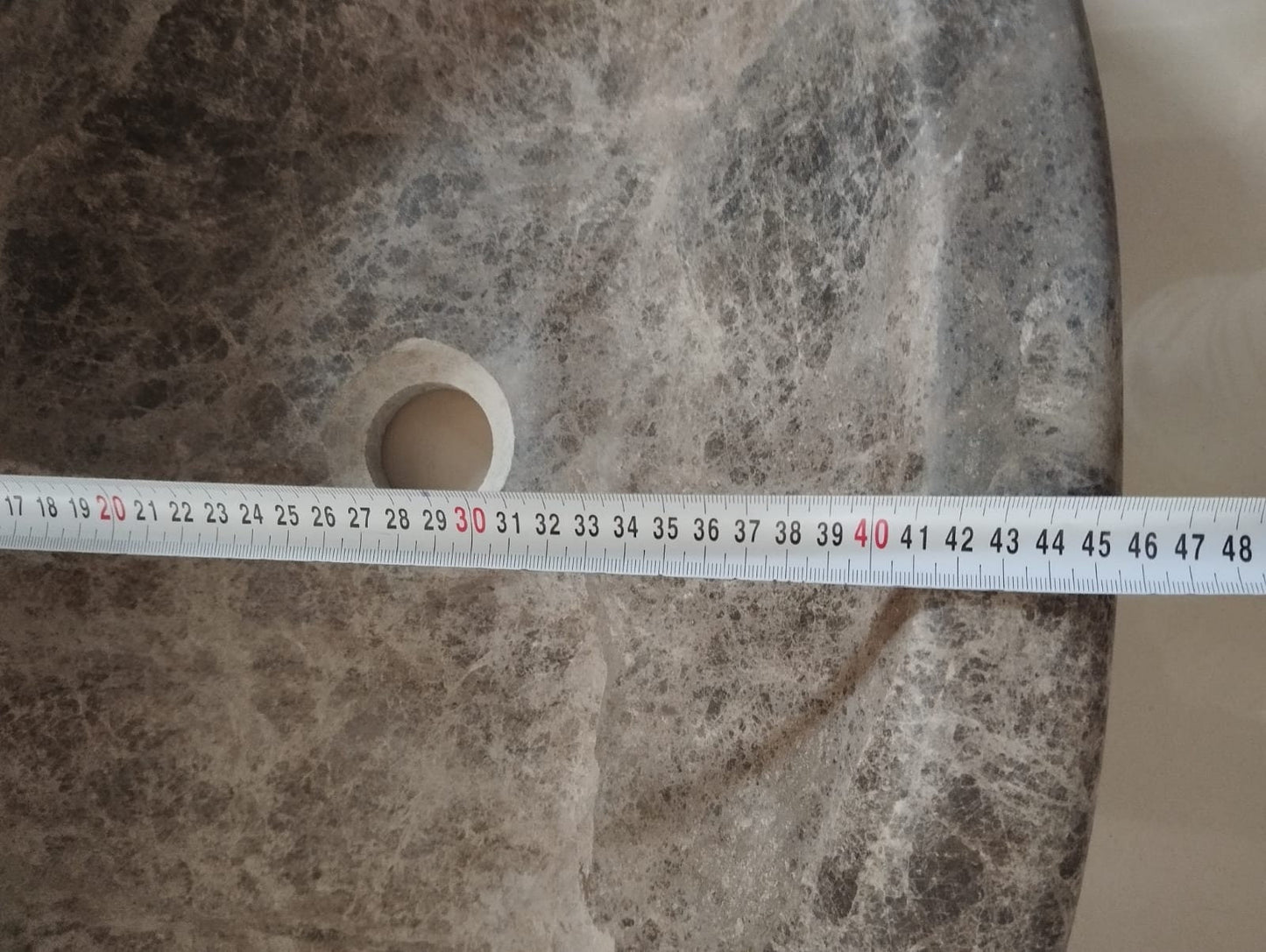 Ready to Ship Dark Emperador Marble Sink Farmhouse Sink Powder Room Sink Calacatta Sink Hand Carved Marble Sink