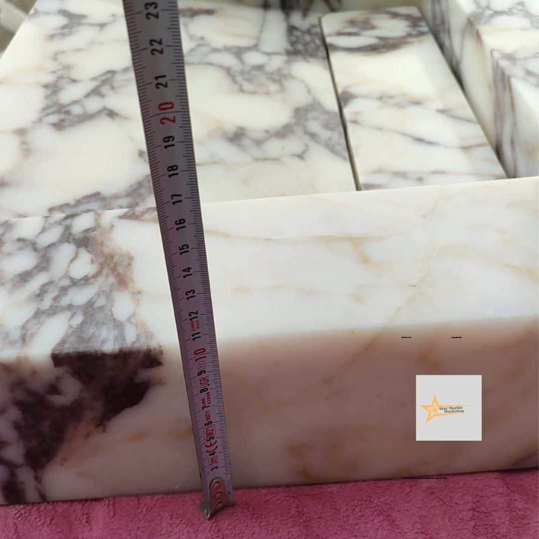 Ready To Ship Calacatta Viola Marble Sink Wall Mounted Sink Farmhouse Sink Calacatta Sink Hand Carved Marble Sink Hidden Drain Wash Basin