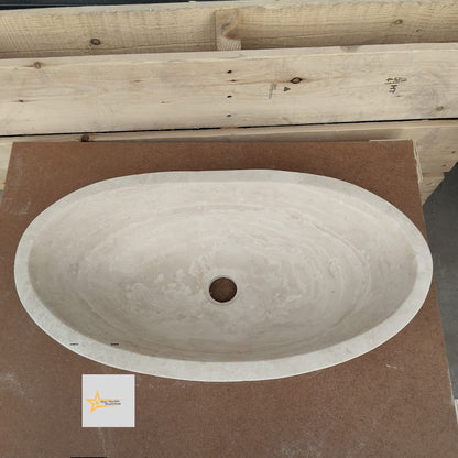 Travertine Farmhouse Sink Ready to Ship Hand Carved Marble Bathroom Powder Room Natural Stone Sink Sink Vanity Vintage Marble Sink