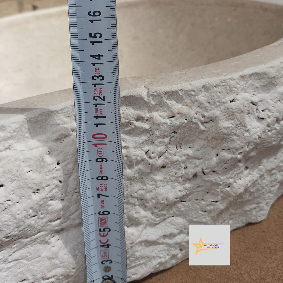 Travertine  Sink Shapeless Sink Farmhouse Sink Powder Room Sink  Hand Carved Marble Sink Bathroom Sink natural stone sink Sink vanity