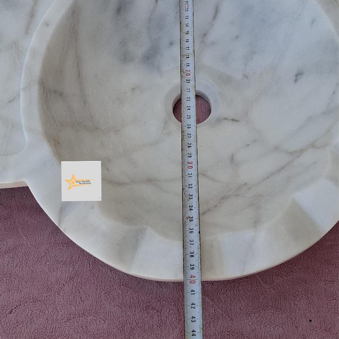 White Marble Sink Wall Mounted Sink Farmhouse Sink Powder Room Sink Hand Carved Marble Sink Sink vanity Sink Vanity