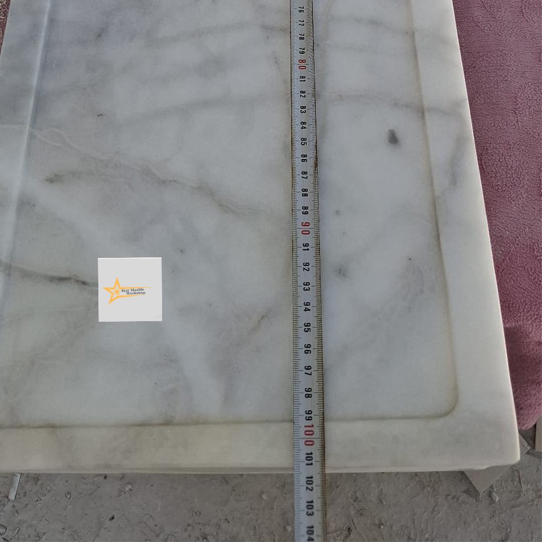 White Marble Sink Wall Mounted Sink Farmhouse Sink Powder Room Sink Hand Carved Marble Sink Sink vanity Sink Vanity