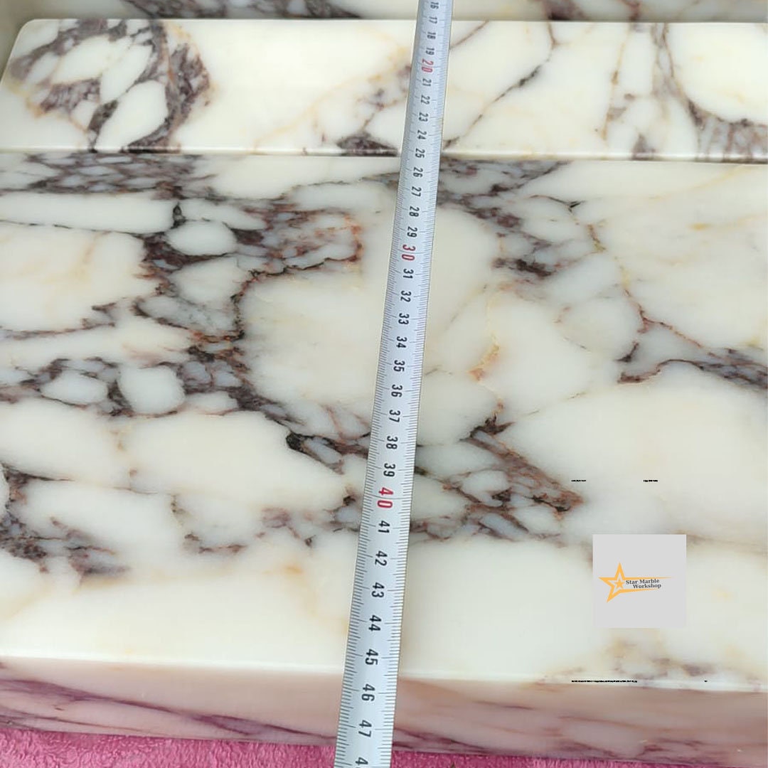 Ready To Ship Calacatta Viola Marble Sink Wall Mounted Sink Farmhouse Sink Calacatta Sink Hand Carved Marble Sink Hidden Drain Wash Basin