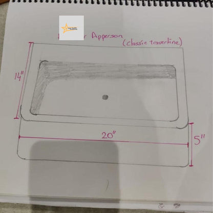 Wall Mounted Sink, Farmhouse Sink, Toilet Room Sink, Hand Carved Marble Sink, Natural Stone Sink, Classic Travertine Sink