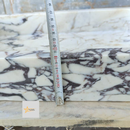 Ready to Ship Calacatta Viola Marble Sink Counter Top Sink Farmhouse Sink Powder Room Sink Calacatta Sink Hand Carved Marble Sink