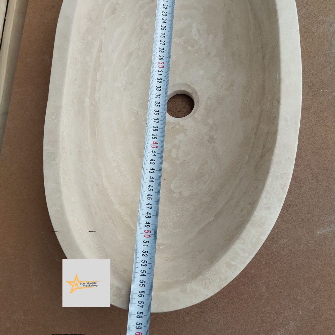 Travertine Farmhouse Sink Ready to Ship Hand Carved Marble Bathroom Powder Room Natural Stone Sink Sink Vanity Vintage Marble Sink