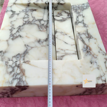 Ready To Ship Calacatta Viola Marble Sink Wall Mounted Sink Farmhouse Sink Calacatta Sink Hand Carved Marble Sink Hidden Drain Wash Basin