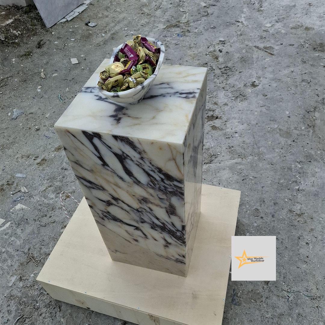 Calacatta Coffee Table, Console, Coffee Table, Marble Table, Table, Home Design Marble Pedestal, Coffee Corner, Base