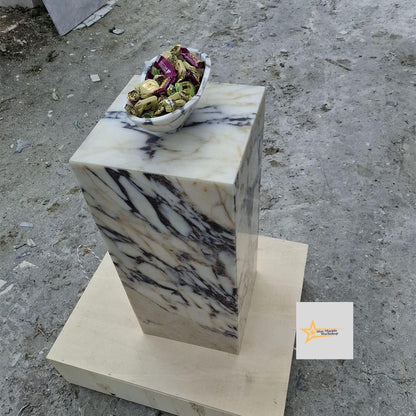 Calacatta Coffee Table, Console, Coffee Table, Marble Table, Table, Home Design Marble Pedestal, Coffee Corner, Base