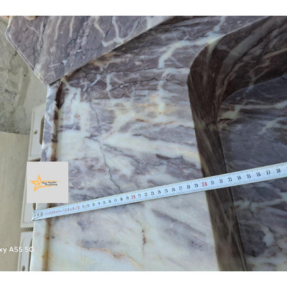 Purple Marble Sink Wall Mounted Sink Farmhouse Sink Toilet Room Sink Hand Carved Marble Sink Counter Top Sink sink for bathroom