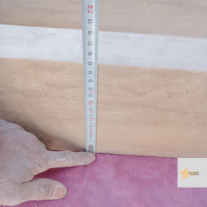 Ready to Ship TSink with Shelf Farmhouse Sink Powder Room Sink  Hand Carved Marble Sink Bathroom Sink natural stone sink  With Faucet Hole