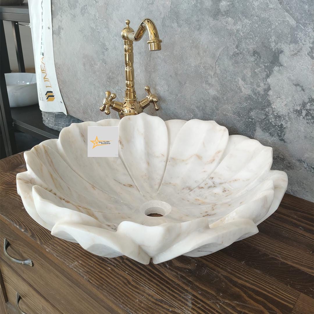 Ready to Ship Sink Counter Top Sink Marble Sink Sink Basin Stone Sink Handmade Sink Powder Room Sink Vessel Sink Bathroom Sink  Stone Sink