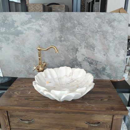 Ready to Ship Sink Counter Top Sink Marble Sink Sink Basin Stone Sink Handmade Sink Powder Room Sink Vessel Sink Bathroom Sink  Stone Sink