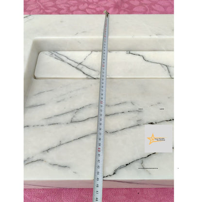Ready To Ship Calacatta Viola Marble Sink Wall Mounted Sink Farmhouse Sink Calacatta Sink Hand Carved Marble Sink Hidden Drain Wash Basin