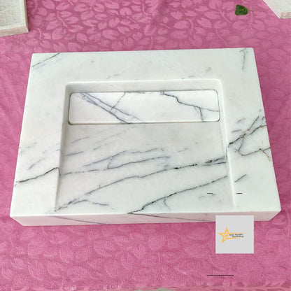 Ready To Ship Calacatta Viola Marble Sink Wall Mounted Sink Farmhouse Sink Calacatta Sink Hand Carved Marble Sink Hidden Drain Wash Basin