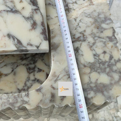 Calacatta Viola Marble Sink Wall Mounted Sink Farmhouse Sink Powder Room Sink Calacatta Sink  Hand Carved Marble Sink