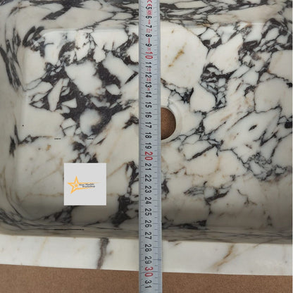 Calacatta Viola Marble Sink  Farmhouse Sink Powder Room Sink Calacatta Sink  Hand Carved Marble Sink Marble Sink Sink vanity