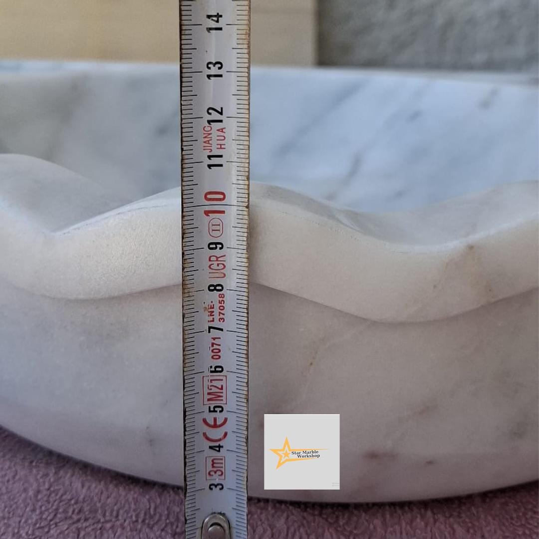 White Marble Sink Wall Mounted Sink Farmhouse Sink Powder Room Sink Hand Carved Marble Sink Sink vanity Sink Vanity