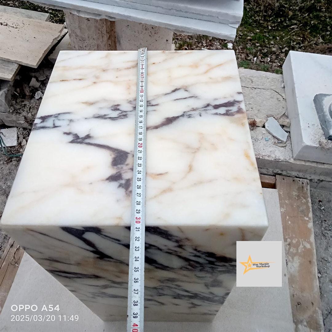 Calacatta Coffee Table, Console, Coffee Table, Marble Table, Table, Home Design Marble Pedestal, Coffee Corner, Base