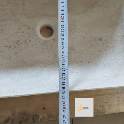 Travertine  Sink  Farmhouse Sink Powder Room Sink  Hand Carved Marble Sink Bathroom Sink natural stone sink